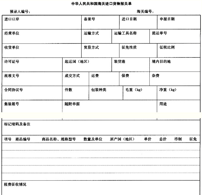 報關單據